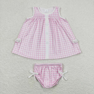 GBO0263- pink plaid milk silk bummies outfits