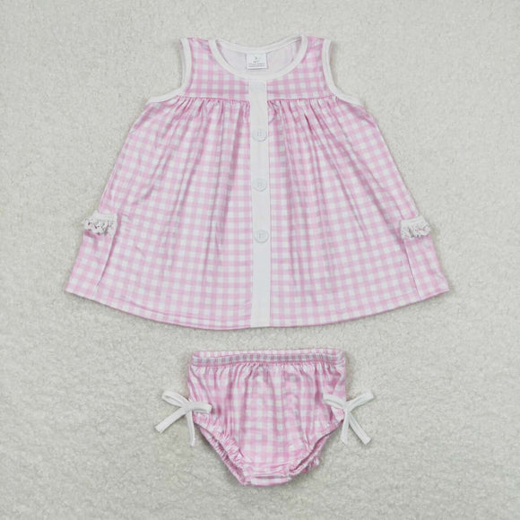 GBO0263- pink plaid milk silk bummies outfits