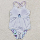 Lavender floral girls one pc summer swimsuit 12/18m-5/6t SOLD OUT