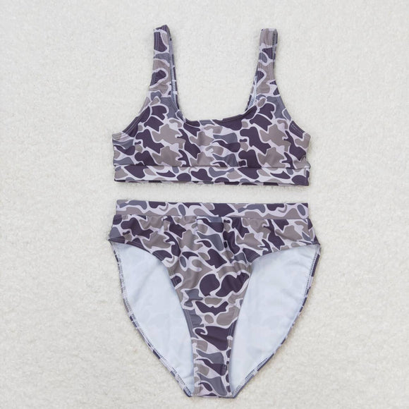 Camo print mommy and me women summer swimsuit