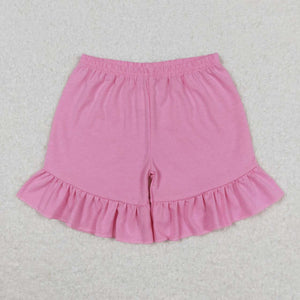 SS0271--pink cotton baby girls summer shorts