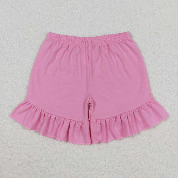 SS0271--pink cotton baby girls summer shorts