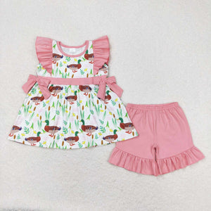 GSSO0517--pre order summer duck shirt girls outfits