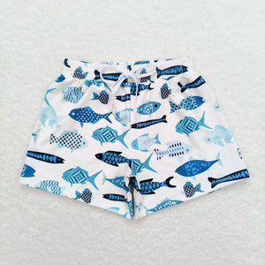 Fish kids boys summer swim trunks