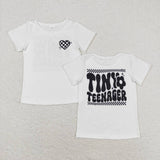 Floral tiny teenager short sleeves girls shirt