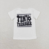 Floral tiny teenager short sleeves girls shirt