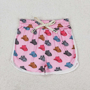 Pink hats western baby girls summer shorts