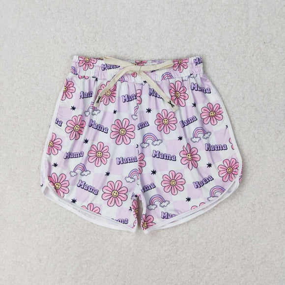 SS0172-- Adult mama flower shorts