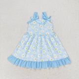 GSD1066 Sleeveless floral baby girls summer dress