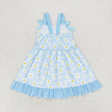GSD1066 Sleeveless floral baby girls summer dress