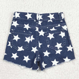 SS0168-- 4th July star jeans shorts jeans