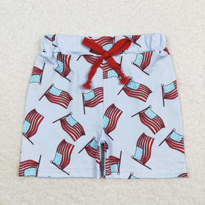 SS0174--- 4th July flag boy shorts