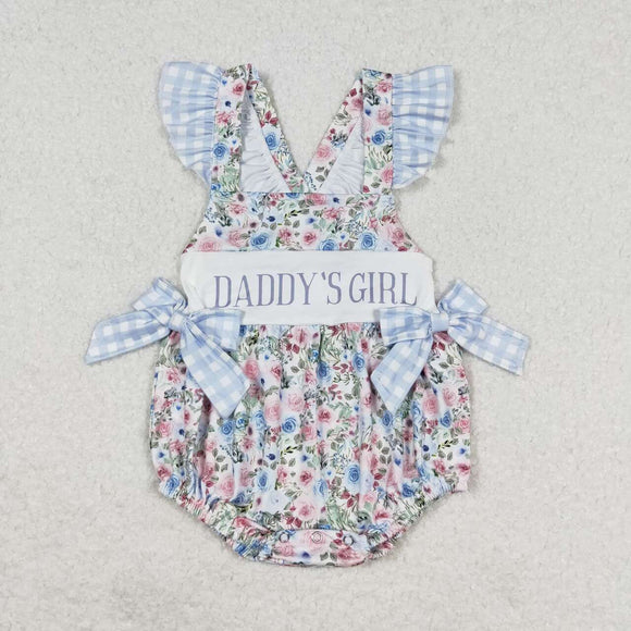 Flutter sleeves floral Daddy's girl baby romper