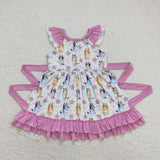 GSD1060 Sleeveless floral baby girls summer dress