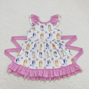 GSD1060 Sleeveless floral baby girls summer dress