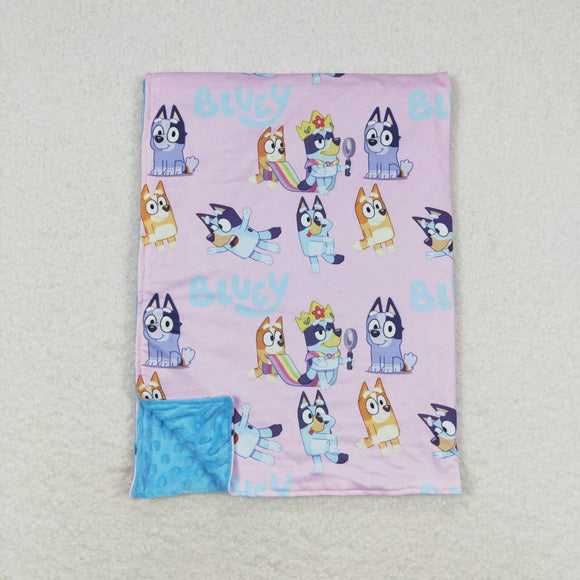 Pink dogs baby girls blankets