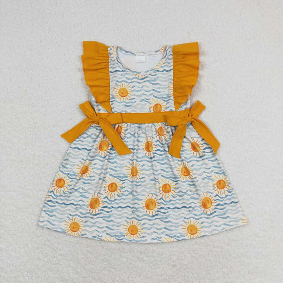 Flutter sleeves sun kids girls summer dresses