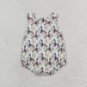 Sleeveless duck baby boys summer romper