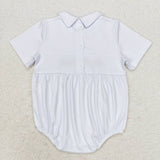 EmbroideryShort sleeves stripe cars baby boy summer romper