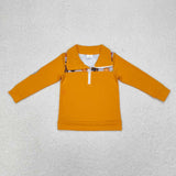 Long sleeves pumpkin constructions kids boys fall pullover