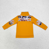 Long sleeves pumpkin constructions kids boys fall pullover