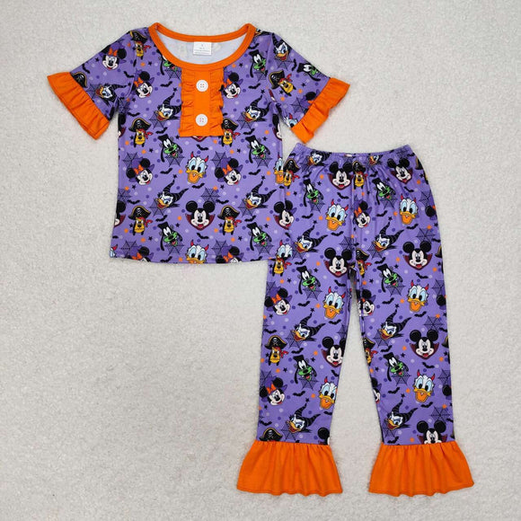 GSPO1608 short sleeve Halloween mouse girls pajamas