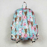 High quality  western highland cow flower print backpack