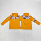 Long sleeves pumpkin constructions kids boys fall pullover