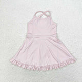 S0443 light pink sleeveless baby girls summer swimsuit