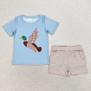 Duck top stripe pockets shorts kids boys clothing