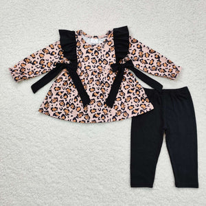 GLP1238 Long sleeves leopard girls outfits