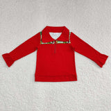 GT0611 Long sleeves Christmas cartoon girls pullover