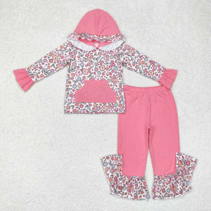 GLP1285 long sleeve floral pink girl clothing