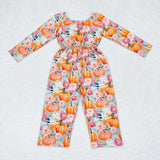 LR1060  long sleeves Halloween pumpkin jumpsuit