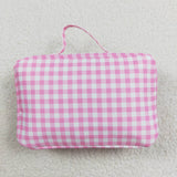 preorder High quality pink plaid print lunch box 12.2*8.3*3.2 inches