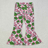 P0483 Christmas cartoon  pink girls jeans