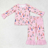 GLP1278 Christmas Jesus pink girls pajamas