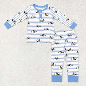 BLP0554 long sleeve mallard duck boy pajamas