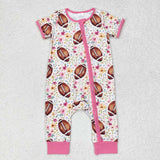 SR1872 short sleeves football floral sleeper