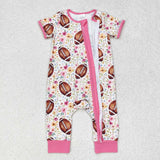 SR1872 short sleeves football floral sleeper