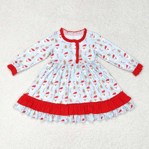 GLD0556  long sleeves Christmas Santa dress