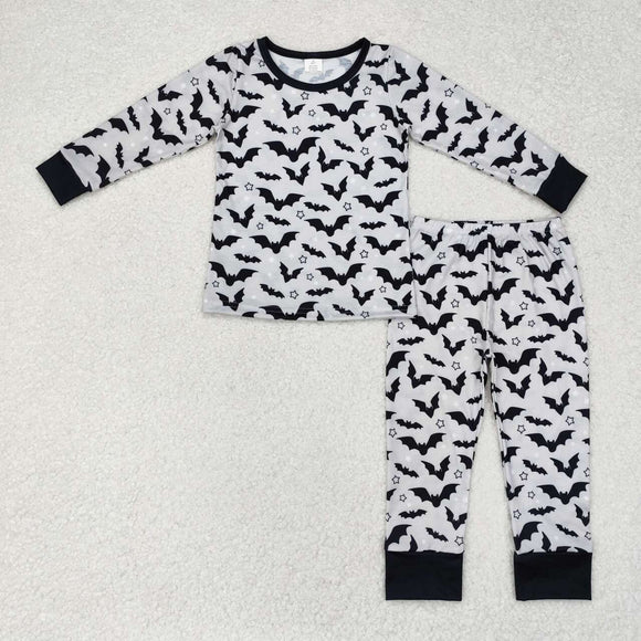 BLP0520 long sleeve Halloween bamboo bat boy pajamas