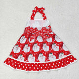 GSD1345   Christmas Santa red girls dress