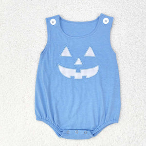 SR1926  Halloween embroidery blue boys bubble