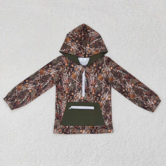 BT0756  Long sleeve hunting camo  boy pullover