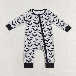 LR1096 long sleeve Halloween BAMBOO  bat black sleeper