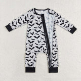 LR1096 long sleeve Halloween BAMBOO  bat black sleeper