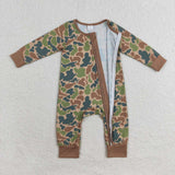 LR1203 Baby boys camo BAMBOO zipper sleeper