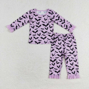 GLP1268 Halloween bat purple baboo girls pajamas