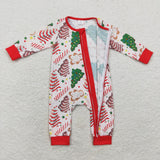 LR1150 long sleeve Christmas BAMBOO tree cake boys sleeper